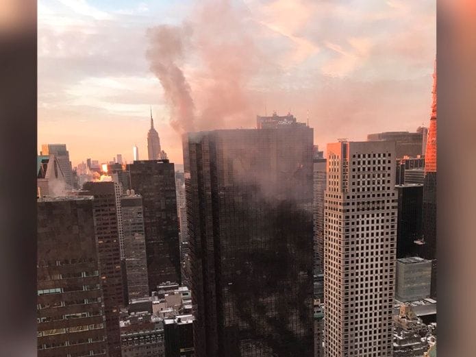 Susto por incendio en Torre Trump