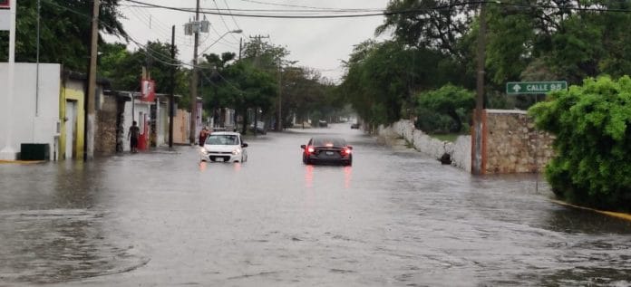 fuertes lluvias en Mérida