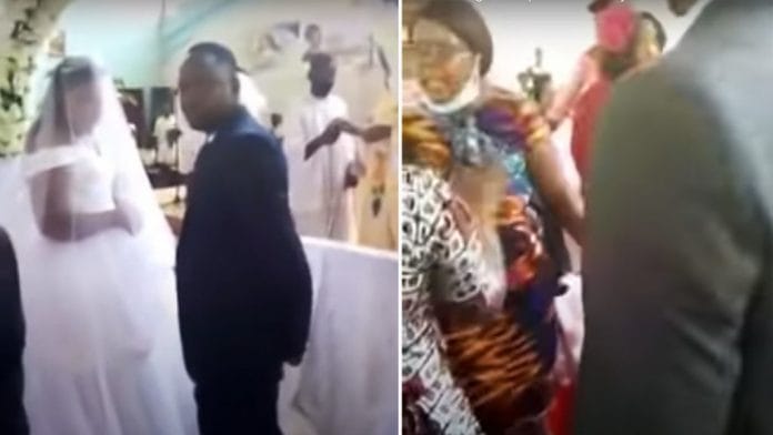 Mujer interrumpe la boda de su marido con otra mujer