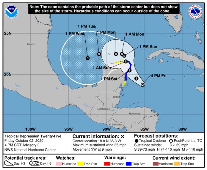 'Gamma' ya es tormenta tropical, se dirige a la Península de Yucatán