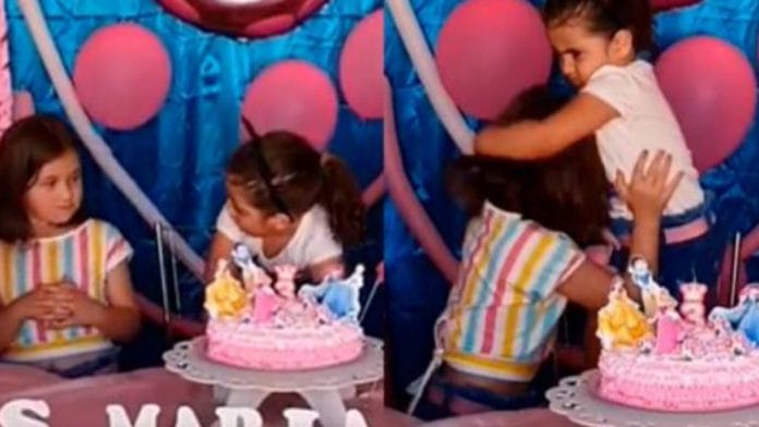 Reaparecen las niñas del pastel, compiten por apagar 500 velas (video)