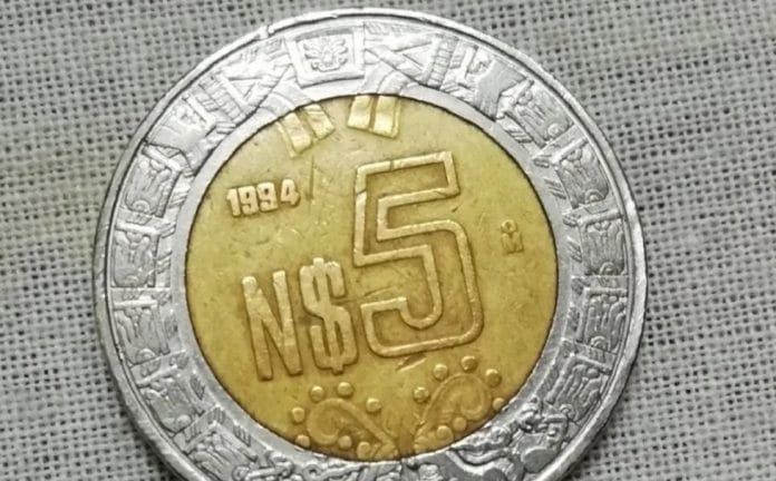 Moneda de 5 'Nuevos Pesos' podría valer más de mil pesos