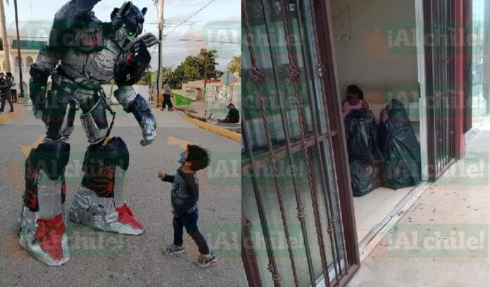 le roban sus piezas a optimus prime en Yucatán
