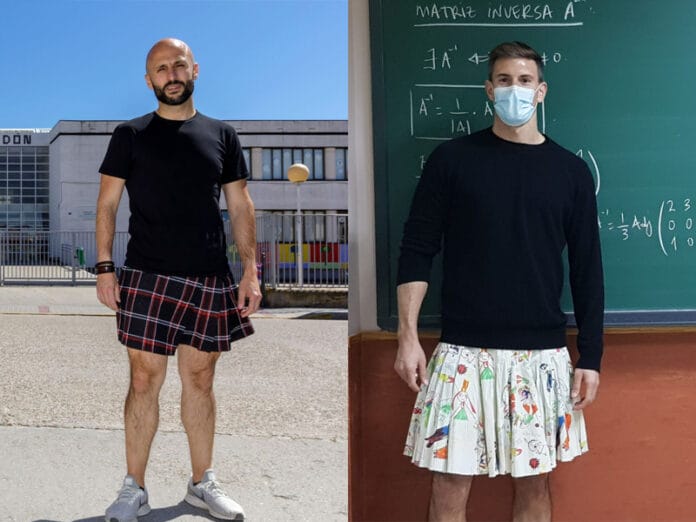 Profesores dan clases con falda para evitar la homofobia