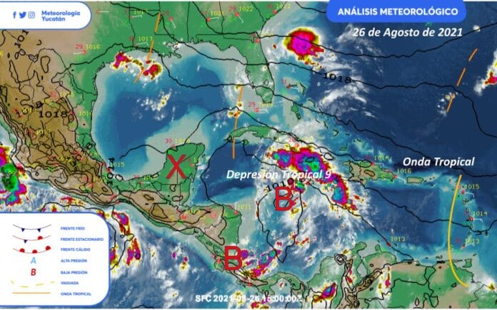Se forma la depresión tropical 'Nine' en el Caribe mexicano