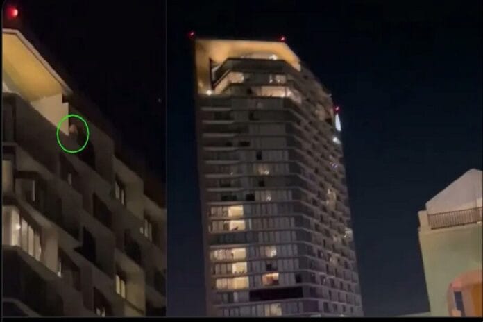 Hombre cae desde lo alto de un lujoso hotel en Tijuana (VIDEO)