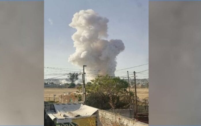 explosión en un taller de pirotecnia en Tultepe