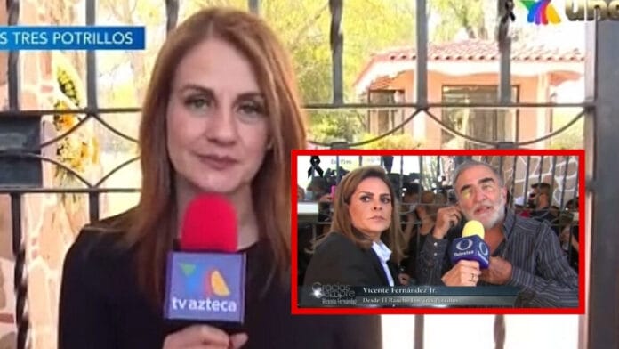 Sacan a Flor Rubio del funeral de Vicente Fernández (VIDEO)