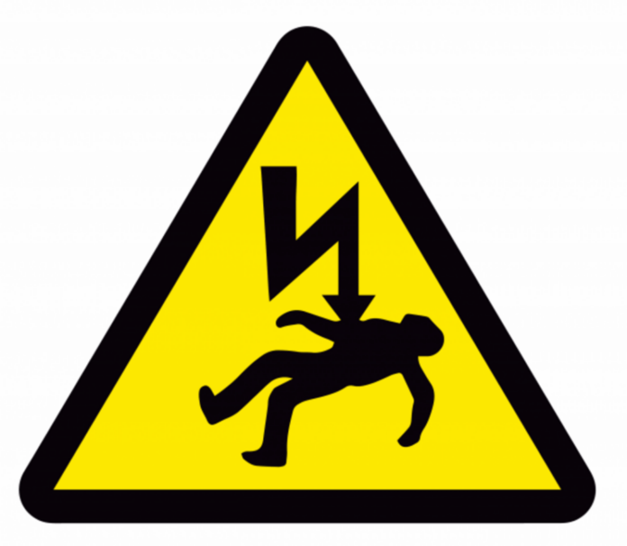 Electricshockhazardwarningsign