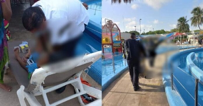 Menor casi muere electrocutado en una piscina de Ventura Park en Cancún