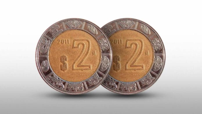 Moneda de 2 pesos mexicanos se vende hasta en $90 mil en internet