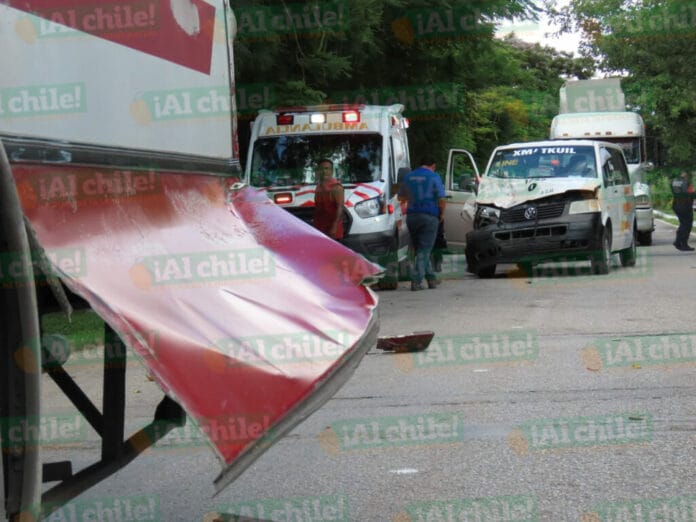 Ocho personas lesionadas en un accidente ocurrido en Xmatkuil