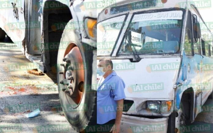 Autobús atropella a abuelita en Juan Pablo ll