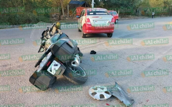 Taxista impacta contra un motociclista en Valladolid