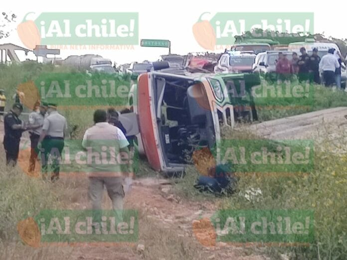 Muere pasajero de autobús tras accidente en la Mérida - Cancún