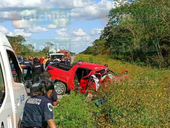 Mortal accidente en la Motul - Cansahcab; hay dos personas muertas
