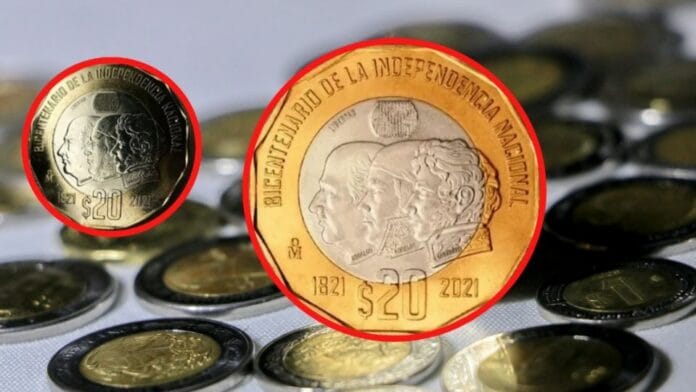 Moneda de 20 pesos se vende hasta en $500,000
