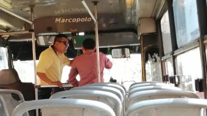 Conductor de auto, golpea y amenaza a operador de Minis 2000 en Mérida