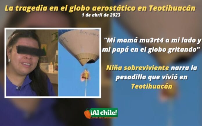 caída del globo aerostático en Teotihuacán