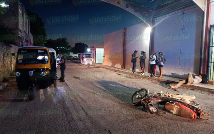 Motociclista terminó en el hospital; se fue contra un mototaxista