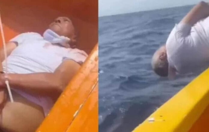 Cartel del Golfo asesina a narcotraidor; lo lanza al mar atado de manos (VÍDEO)