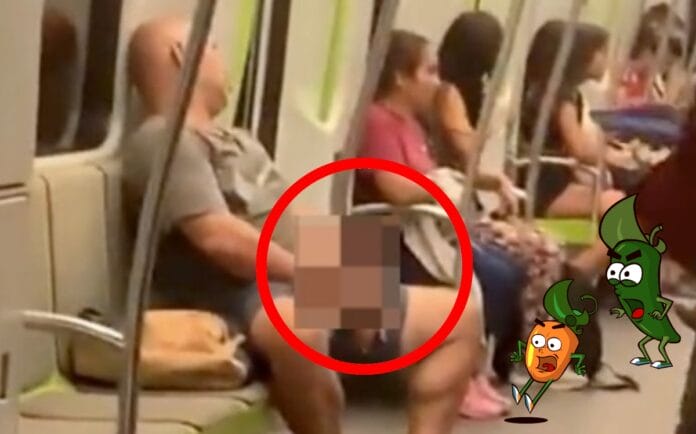 Hombre es sorprendido tocándose en el metro y los pasajeros lo agarran a golpes (VÍDEO)