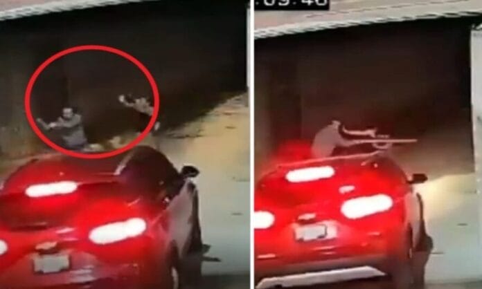 Captan a policía golpeando salvajemente a una mujer con un palo (VIDEO)