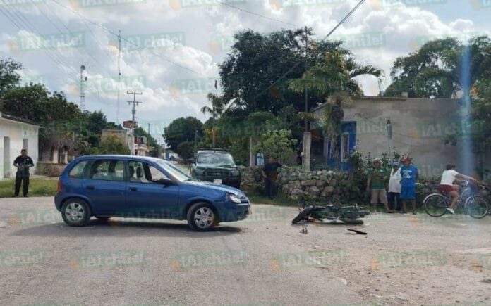 Chavitos terminan en el hospital tras ser arrollados por un auto en Tizimín