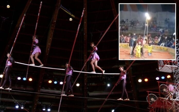Fallece mujer acróbata en un circo de la India