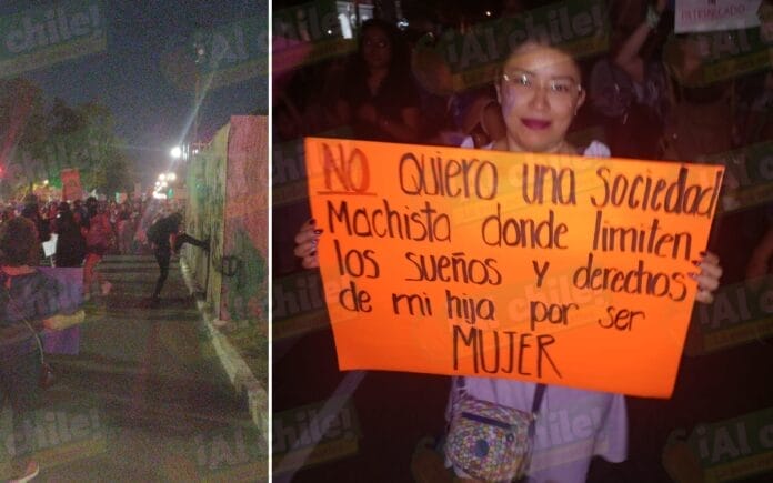 Marcha del Día Internacional de la Mujer en Mérida