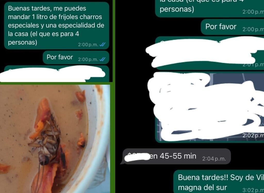 Yucatán. ¿Ingrediente especial? Encuentran cucaracha en plato de frijoles charros