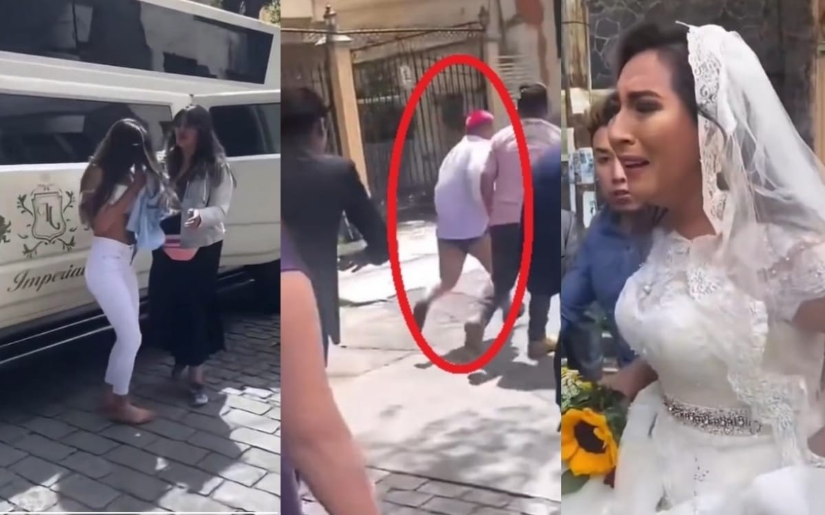 Mujer en vestido de novia cacha a su novio con la socia; estaban haciendo  el delicioso en la limosina que rentaron (VIDEO)