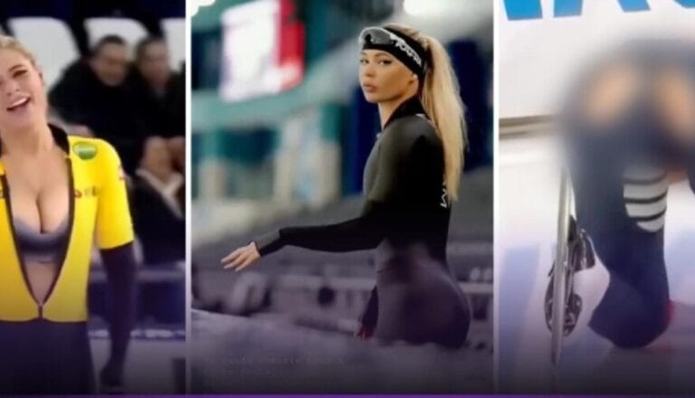 Patinadora olímpica sufre aparatosa caída… y se rompe el uniforme: se le vio todo