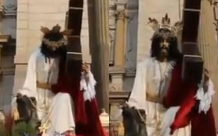 Cristo moviéndose en procesión