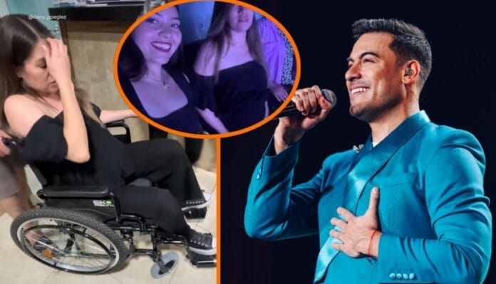 Se puso bueno el concierto… ¡y también el parto! fan de Carlos Rivera entra en labor en plena Arena