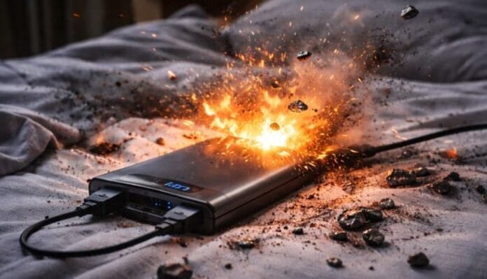 Mujer muere tras explosión de batería portátil mientras cargaba su celular