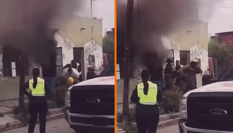 Bombero se quiebra en plena chamba al pensar que su abuela murió en incendio: “La casa donde fue feliz”
