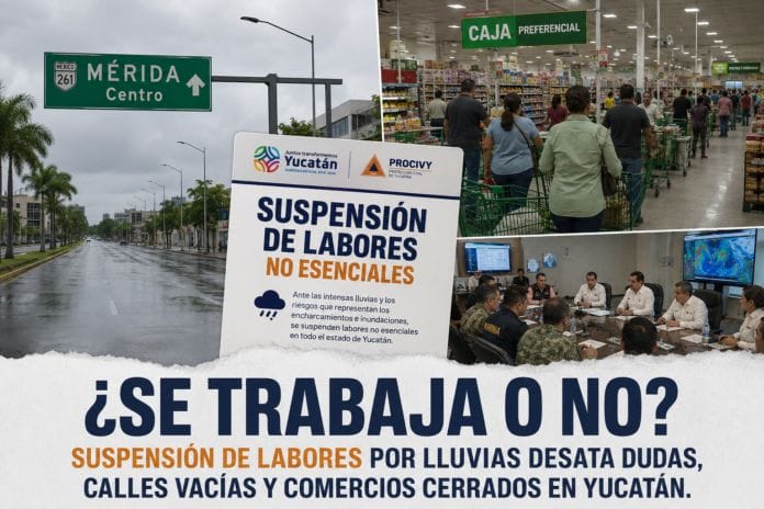 ¿Se chambea o no? La suspensión de labores por lluvias desata confusión en Yucatán